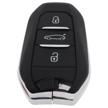 Peugeot 3-button Smart Key Housing with battery holder - boot push button