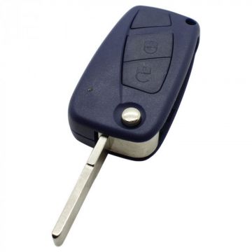 Fiat 2-button folding key purple - lame de clé droite avec électronique 434MHZ - PCF7946 transponder