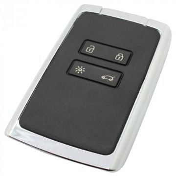 Carte à puce Renault 4 boutons avec électronique 433MHZ - transpondeur PCF7953M - compatible Renault Mégane, Espace et Talisman